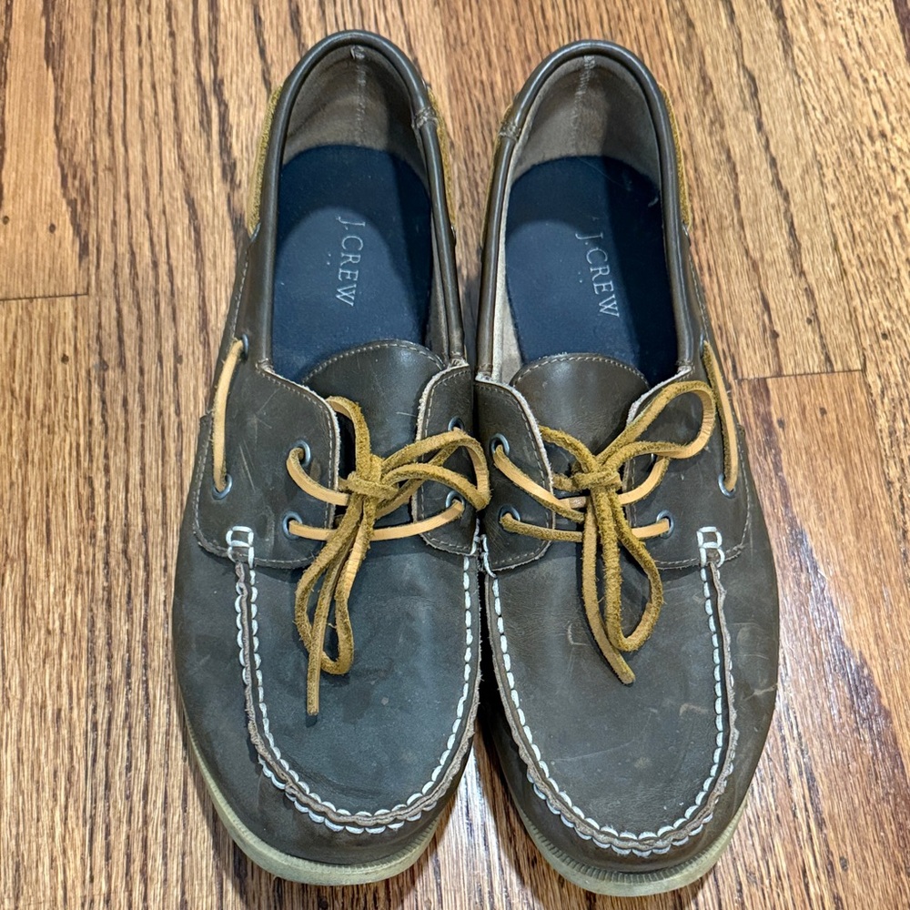 J. Crew Men's Brown Boat Shoes 12